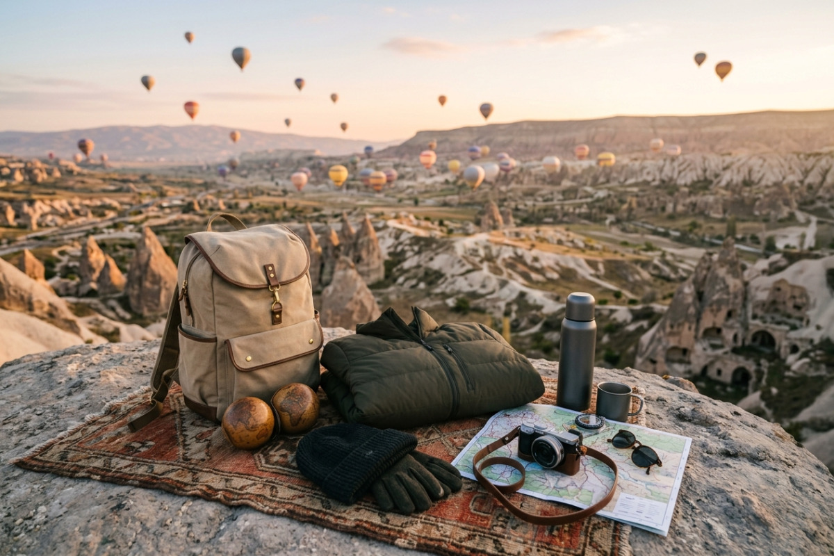 Hot air balloon launch at dawn in Cappadocia