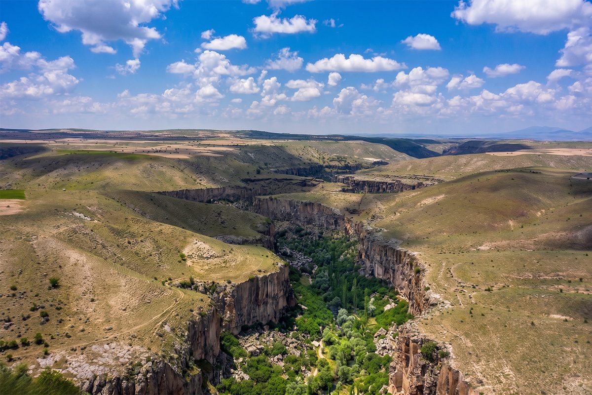 Ihlara Valley canyon and river