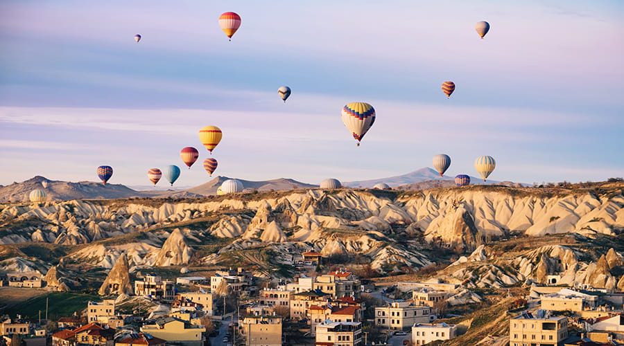 Cappadocia fairy chimneys rock formations up close